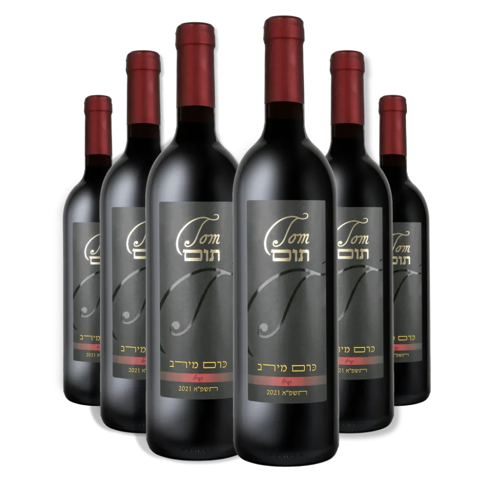 מארז בקבוקי יין מרלו יקב תום – יין אדום יבש בוטיקי מהרי שומרון"