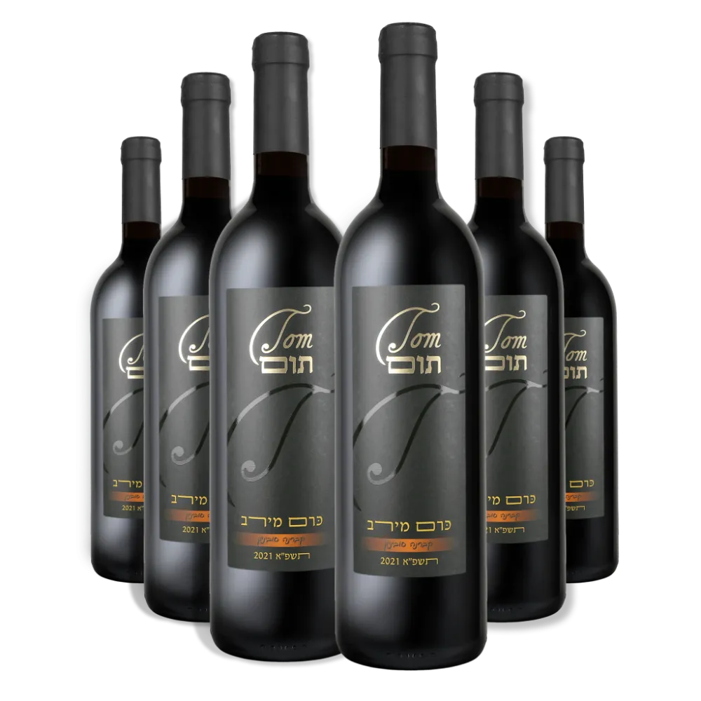 מארז בקבוקי יין קברנה סוביניון יקב תום – אדום יבש ישראלי מהרי בנימין